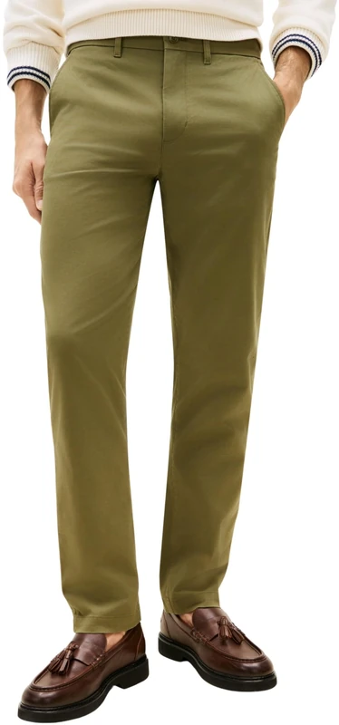 Tommy Hilfiger Men's Denton 1985 Pima Cotton MW0MW25964 Chino, Green, 34W / 30L