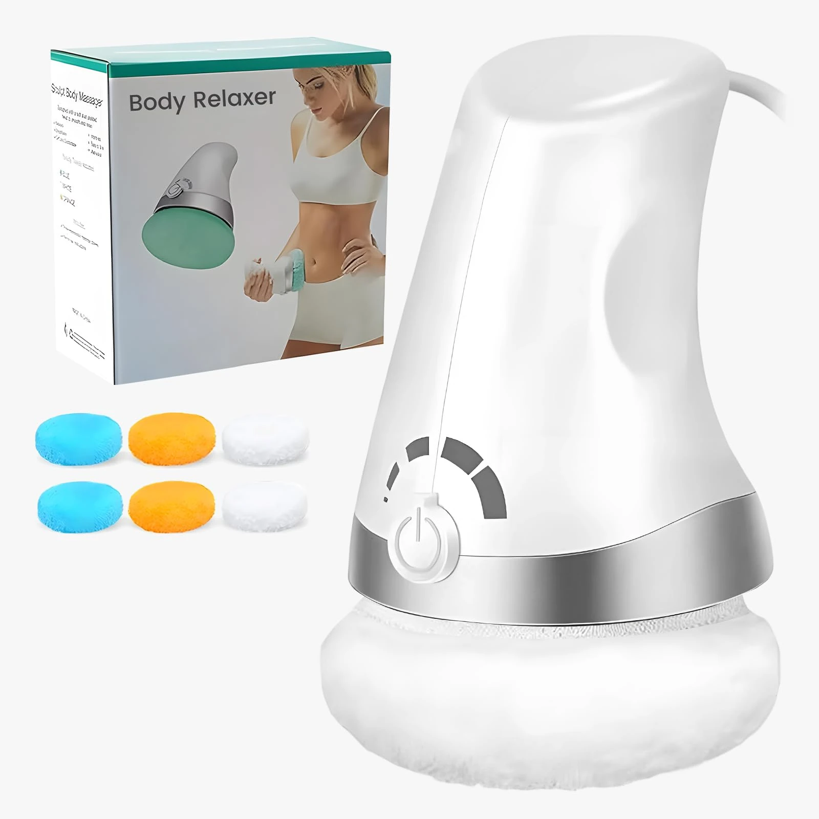 Blomise Cellulite Machine, Handheld Anti Cellulite Device Electric with 6 Washable Pads Body Massager Machine for Belly Waist Arms Legs Buttocks