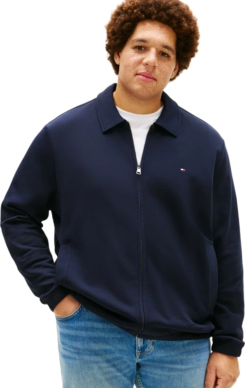 Tommy Hilfiger Men's Bt-Essential Terry Ivy Jacket-B MW0MW44056 Zip Through Sweatshirt, BLUE, 4XL
