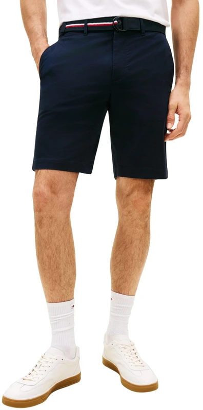 Tommy Hilfiger Men's Denton 9.5" Ess Twill W/Belt MW0MW42349 Other Shorts, Blue, 40W