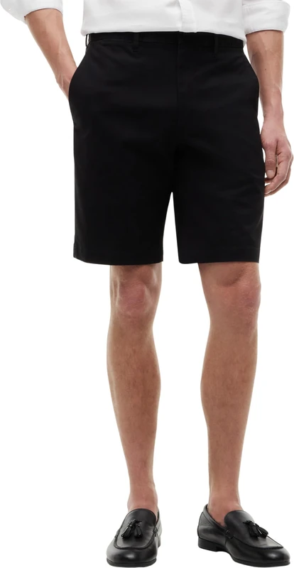 Tommy Hilfiger Men’s Chino Shorts Denton Twill in Stretch Cotton, Black (Black), 30W