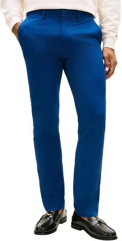 Tommy Hilfiger Men's Chinos Core Denton Essential Twill Straight Fit, Blue (Blue Jean), 29W/28L