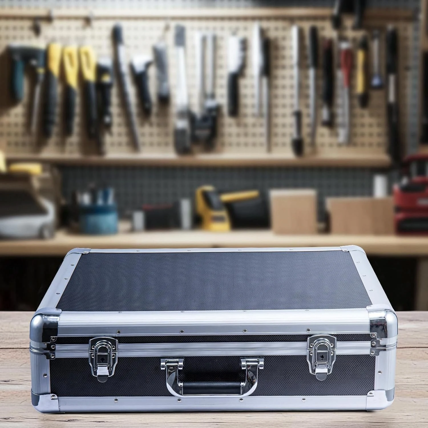 CD Storage Holds 120 CD's Case Carry Storage Case Portable Aluminium Media Storages 56.5x40x17.8CM with Lock Boxes for Albums Games Music