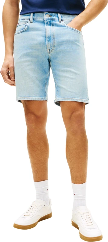 Tommy Hilfiger Men's Denton Short Heron Blue MW0MW42625 5 Pocket Shorts, Denim, 33W - Image 1