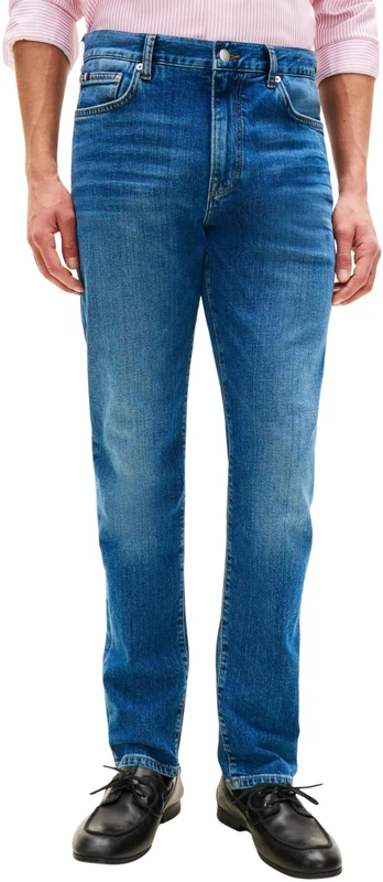 Tommy Hilfiger Men's Slim Straight Denton Cobalt Blue MW0MW42317 Straight, Denim, 31W / 30L