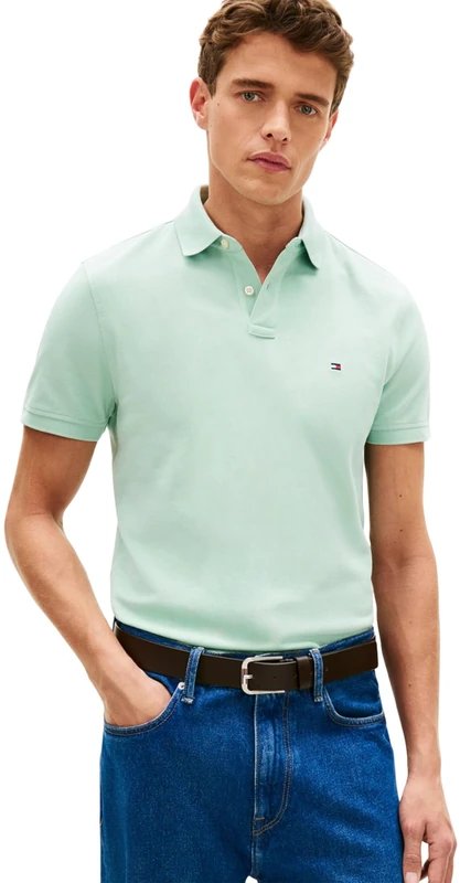 Tommy Hilfiger Men's 1985 Regular Polo MW0MW17770 S/S Polo, Green, XL