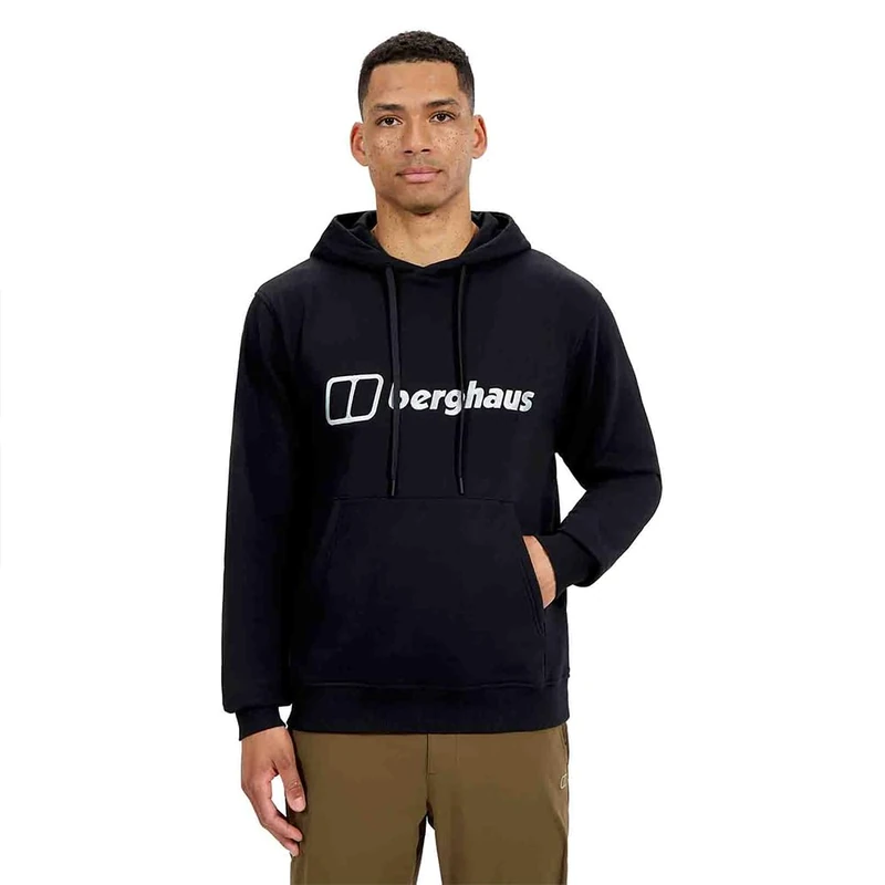 Berghaus Men's Logo Hoodie Jacket, Black, M