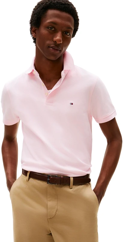 Tommy Hilfiger Men's 1985 Slim Polo MW0MW17771 - Pink, XXL