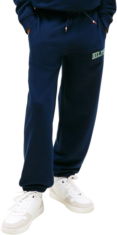 Tommy Hilfiger Boy's Hilfiger Varisty Sweatpants KB0KB10254 Sweatpants, Blue (Dark Night Navy), 14 Years