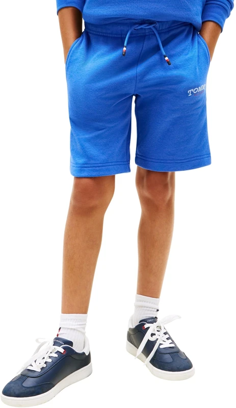 Tommy Hilfiger Boy's Monotype Graphic Sweatshort KB0KB10242 Shorts, Blue (Empire Blue), 10 Years