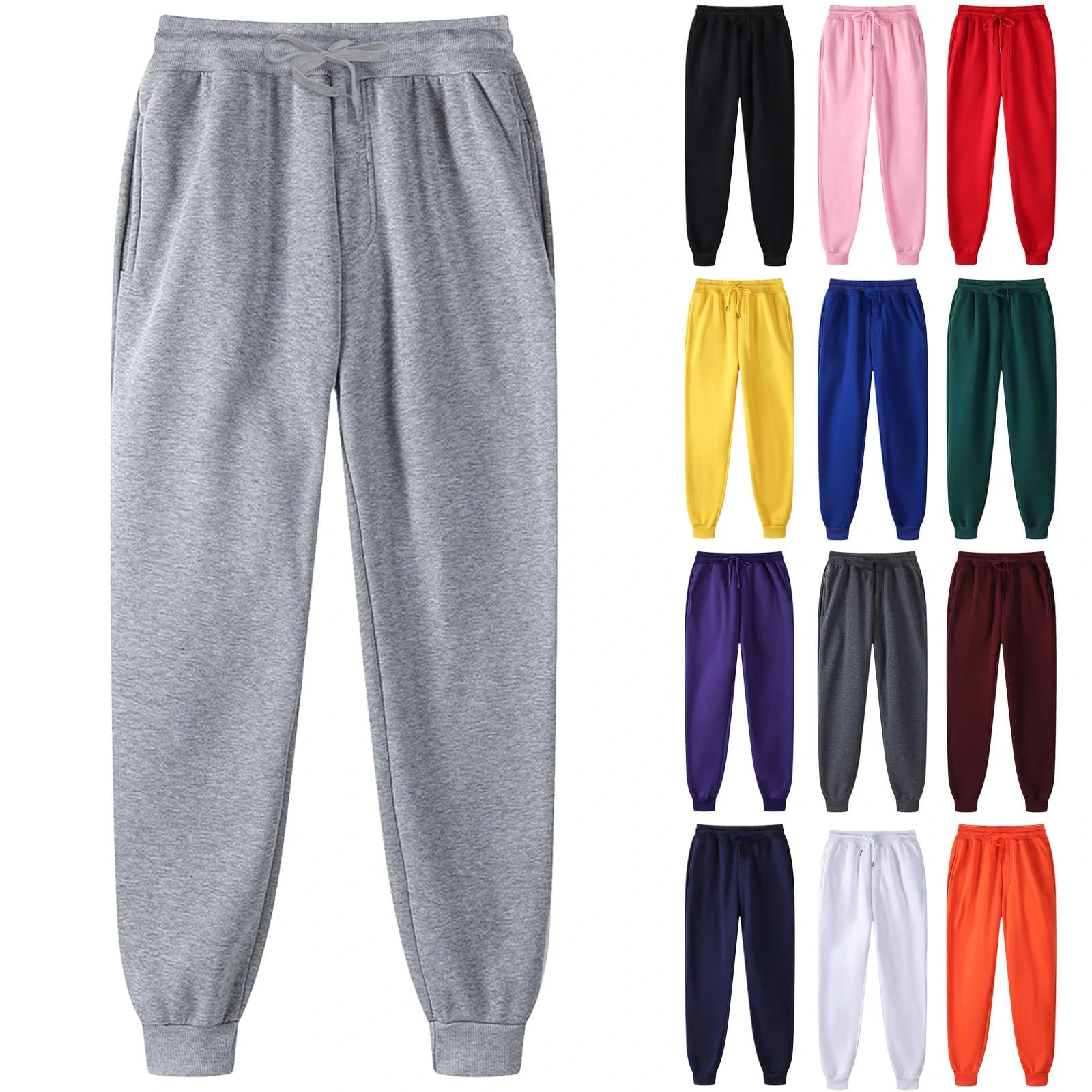 Joggers for Women Casual Jogging Bottoms Sweatpants Plain Drawstring Elastic Waist Petite Ladies Tracksuit Bottoms Running Gym Workout Yoga Sports Sweat Pants Trousers UK Grey XXL