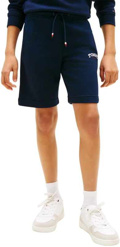 Tommy Hilfiger Boy's Monotype Graphic Sweatshort KB0KB10242 Shorts, Blue (Dark Night Navy), 8 Years - Image 1