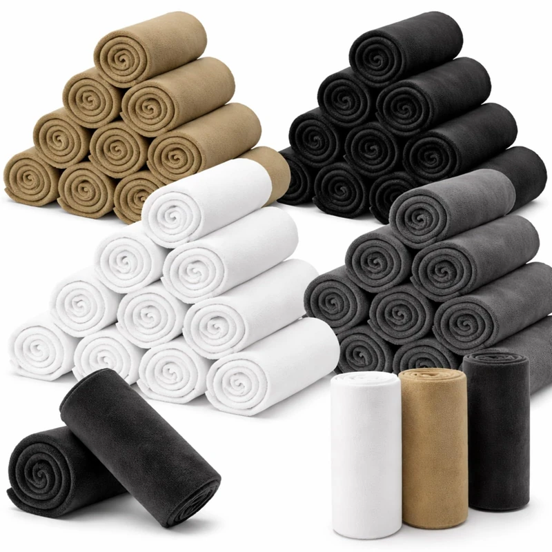 Newwiee 24 Pcs Fleece Throw Blankets Bulk Outdoor Wedding Guest Gifts Soft Lightweight Sleepover Lap Blankets Pet Home Sofa Couch Office Donation Homeless, 50 x 60 Inch (Multicolor)