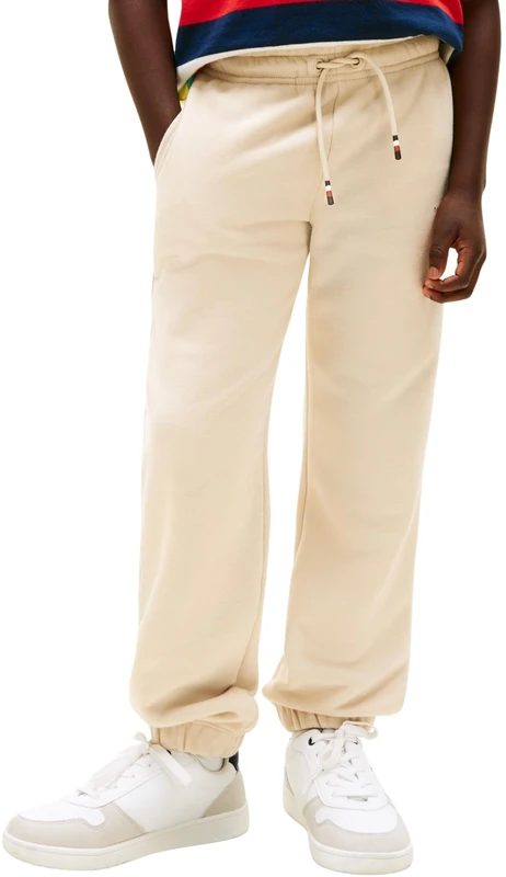 Tommy Hilfiger Kids' Unisex Jogging Bottoms Mini Corp with Drawstring, Beige (Classic Beige), 10 Years