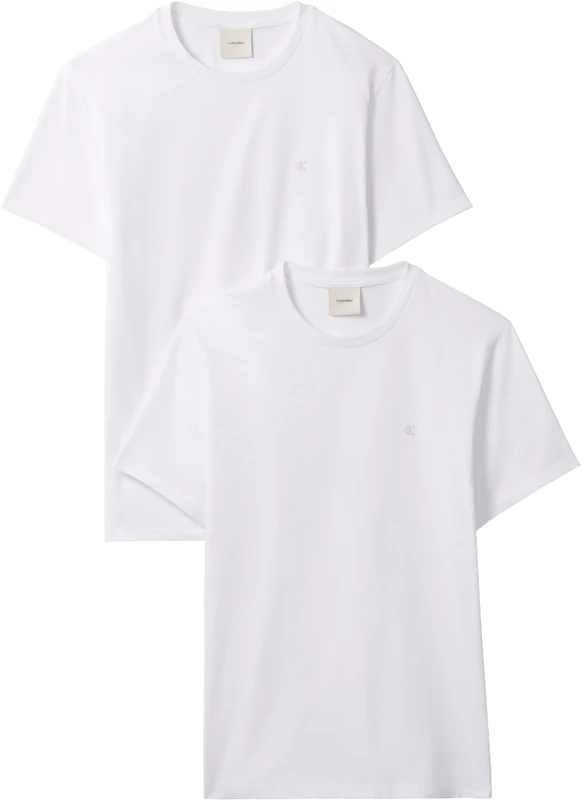 Calvin Klein Men's Ss Stretch Cotton Slim Tee 2Pk LV04LD245G, Multi, XL