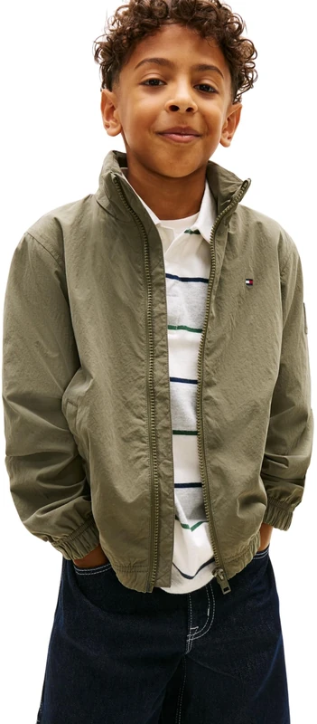 Tommy Hilfiger Boy's Essential Jacket KB0KB10396 Jackets, GREEN (Battle Green), 3 Years