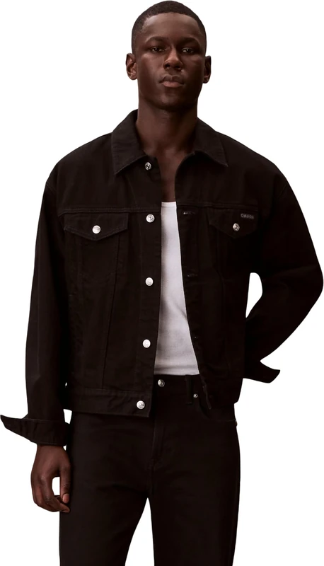Calvin KleinMen's90S Ck Classic Black Trucker LV04RF706GJackets, BLACK, 3XL