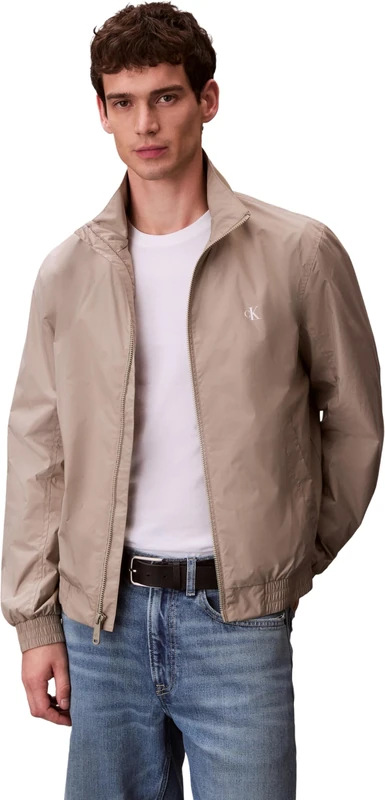 Calvin KleinMen'sLs Unfilled Nylon Harrington Jkt LV04RF520GJackets, BROWN, M