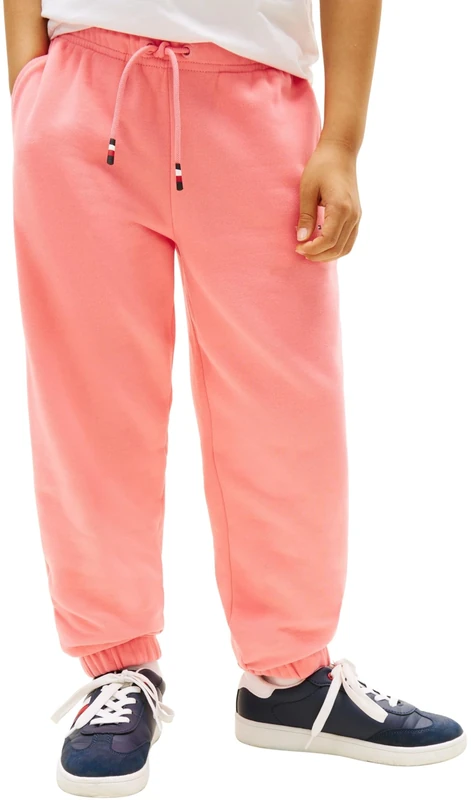 Tommy Hilfiger Kids' Unisex Jogging Bottoms Mini Corp with Drawstring, Pink (Tropical Blush), 14 Years