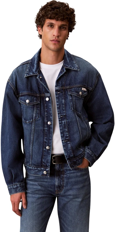 Calvin KleinMen's90S Horizon Trucker LV04RF705GJackets, BLUE, S