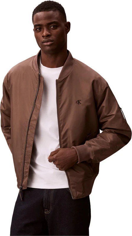 Calvin KleinMen'sLs Jeans Hero Bomber Lv04Rc526GJackets, BROWN, S
