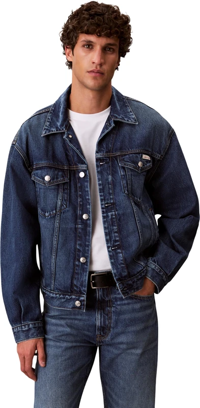 Calvin KleinMen's90S Horizon Trucker LV04RF705GJackets, BLUE, M