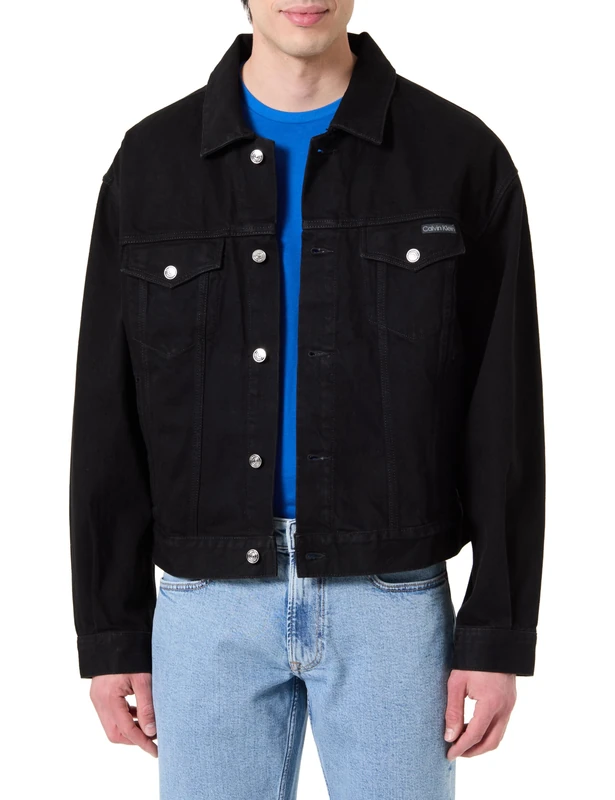 Calvin KleinMen's90S Ck Classic Black Trucker LV04RF706GJackets, BLACK, XL