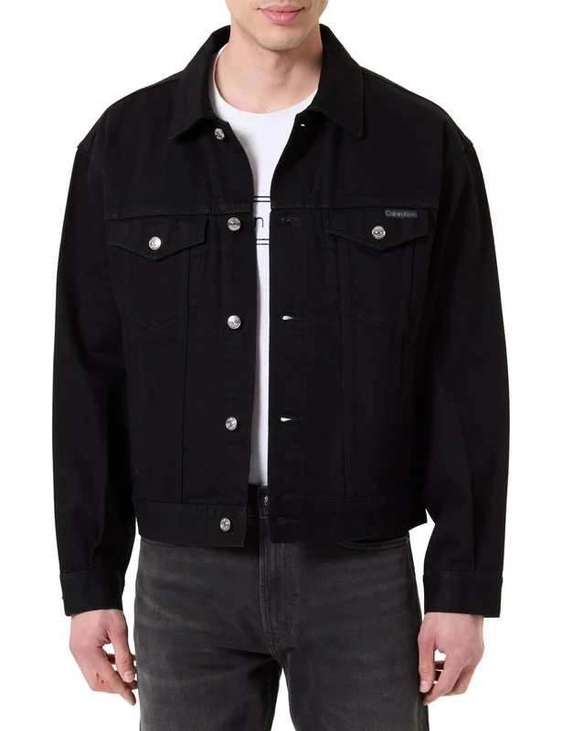Calvin KleinMen's90S Ck Classic Black Trucker LV04RF706GJackets, BLACK, M