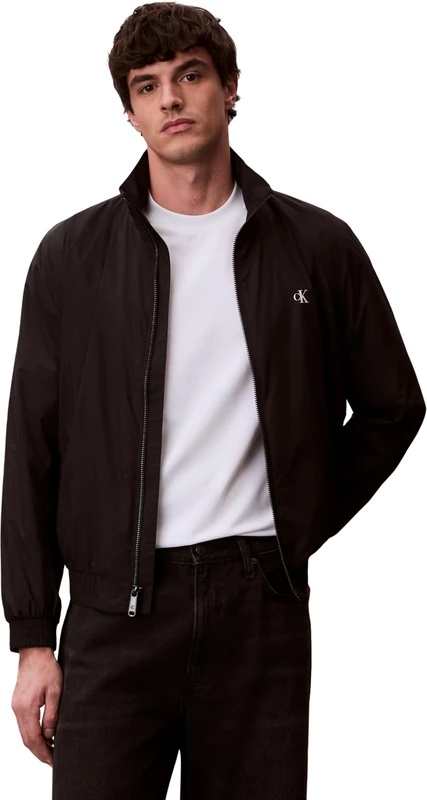 Calvin KleinMen'sLs Unfilled Nylon Harrington Jkt LV04RF520GJackets, BLACK, M