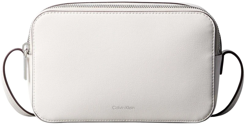 Calvin Klein Women's Foil Logo Elongated Camera Bag LV04F3276G, WHITE, One Size