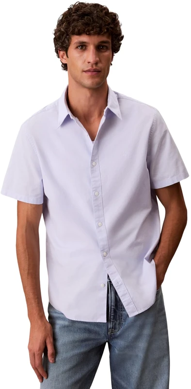 Calvin Klein Men’s Shirt Classic Oxford Regular Fit, Purple (Heavenly Iris), L