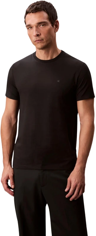 Calvin Klein Men's Ss Stretch Cotton Slim Tee 2Pk LV04LD245G, Multi, M