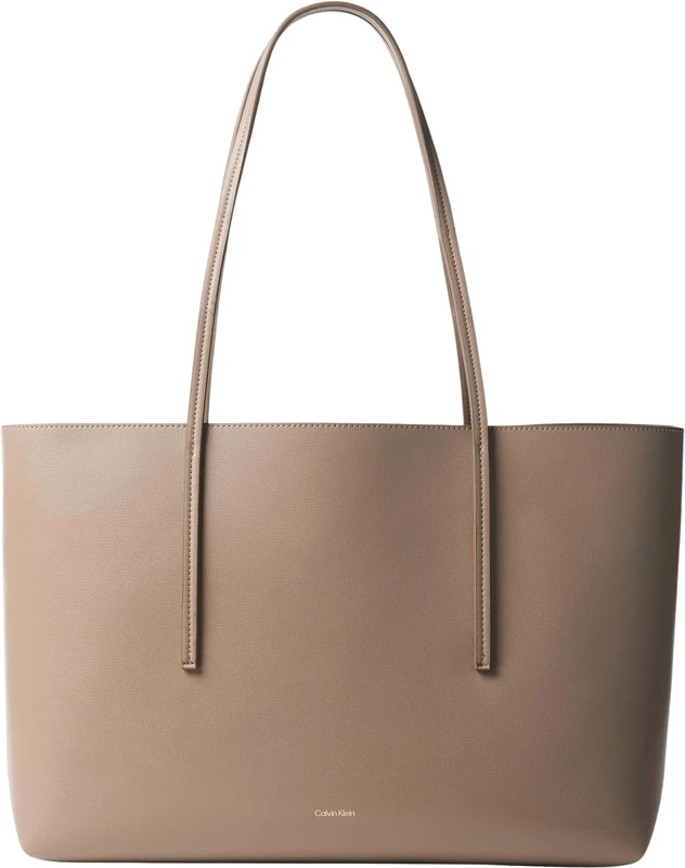 Calvin Klein Women's Foil Logo Tote W/Pouch LV04F3274G, BROWN, One Size