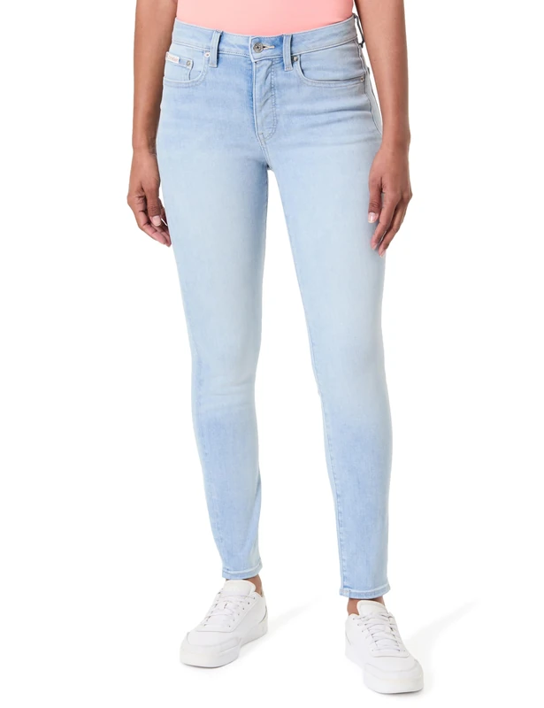 Calvin Klein Women's Mid Rise Skinny Watercourse LV047F705G Jeans, Blue, 28W / 30L