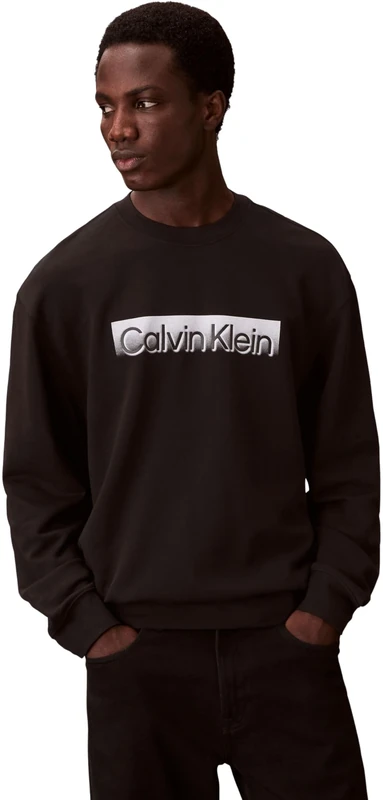 Calvin Klein Men's Eu Sportswear Graphic Crewneck LV04LF231G, BLACK, S - Image 1