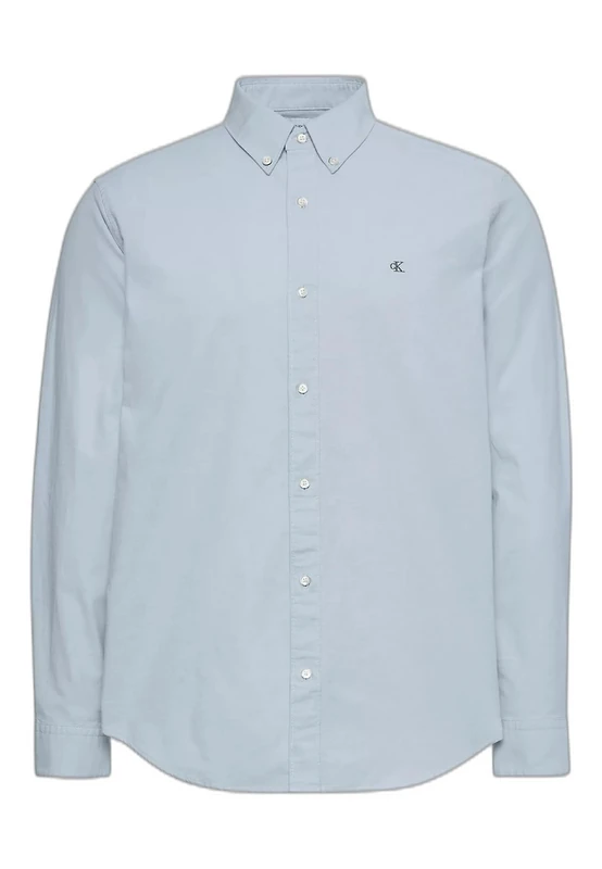 Calvin Klein Men's Ls Solid Oxford Classic Shirt Lv140Em125 Other Shirts, Grey, XL