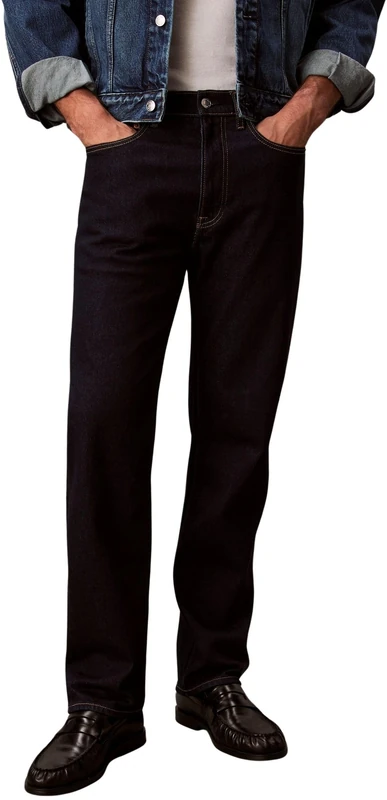Calvin Klein Men's Standard Straight Ck Classic Rin LV04RF946G Jeans, Blue, 38W / 32L