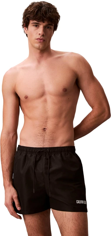 Calvin Klein Men’s Swim Shorts Short Drawstring with Drawstring, Black (Black), 2XL