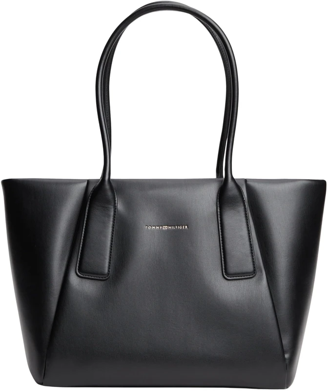 Tommy Hilfiger Women's Th Essential Tote AW0AW18374 Tote, BLACK (Black), One Size