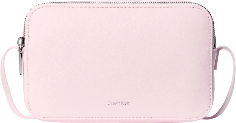 Calvin Klein Women’s Shoulder Bag Logo Elongated Camera Bag with Zip, Pink (Cradle Pink), One Size