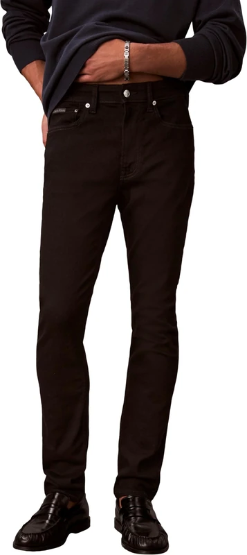 Calvin Klein Men Skinny Ck Classic Black Jean LV04RF737G Jeans, Black (CK Classic Black), 36W / 30L