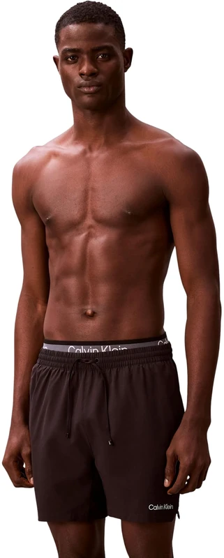 Calvin Klein Men’s Swim Shorts Medium Drawstring with Drawstring, Black (Black), XL