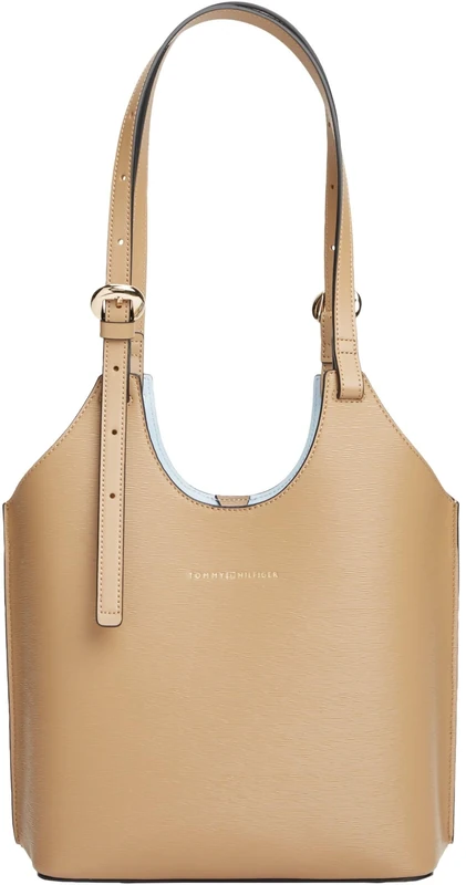 Tommy Hilfiger Women's Th Modern Mini Tote AW0AW18617 Tote, KHAKI (Safari Canvas), One Size