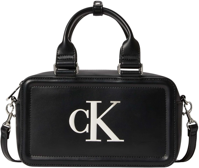 Calvin Klein Women's Bold Ck Bauletto Crossbody LV04F3411G, BLACK, One Size