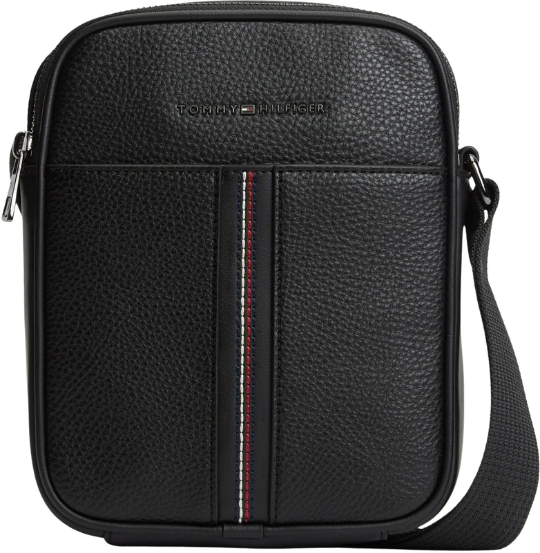 Tommy Hilfiger Men's Th Central Mini Reporter AM0AM14168 Crossover, BLACK (Black), One Size