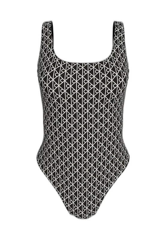 Calvin Klein Women’s Swimsuit Scoop Back One Piece Backless, Black (Black), M - Image 1