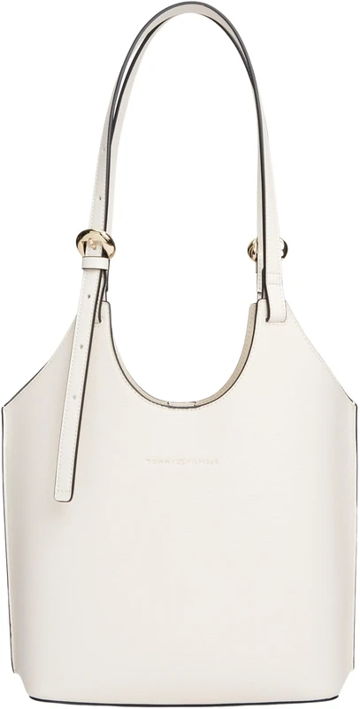 Tommy Hilfiger Women's Th Modern Mini Tote AW0AW18617 Tote, BEIGE (Soft Cream), One Size