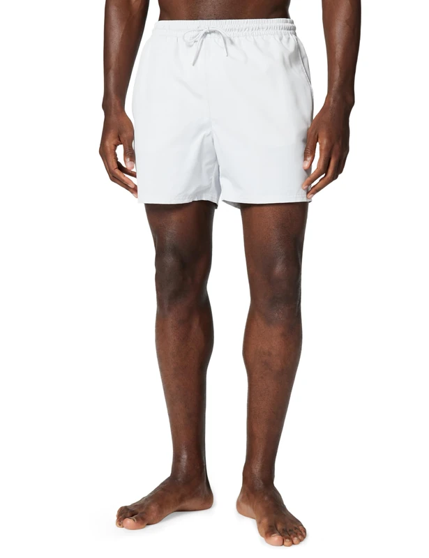 Calvin Klein Men’s Swim Shorts Medium Drawstring with Drawstring, Grey (Silver Haze), S
