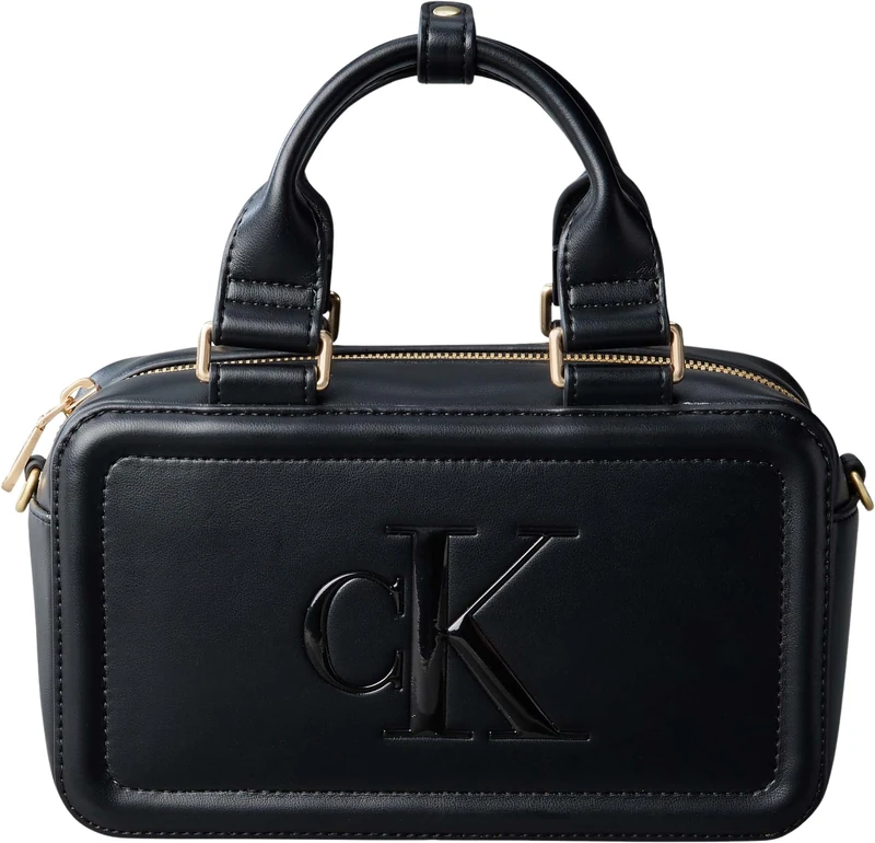 Calvin Klein Women's Bold Ck Bauletto Crossbody LV04F3411G, BLACK, One Size