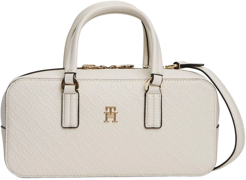 Tommy Hilfiger Women's Th Daily Crossover Mono AW0AW18415 Crossover, BEIGE (Soft Cream), One Size